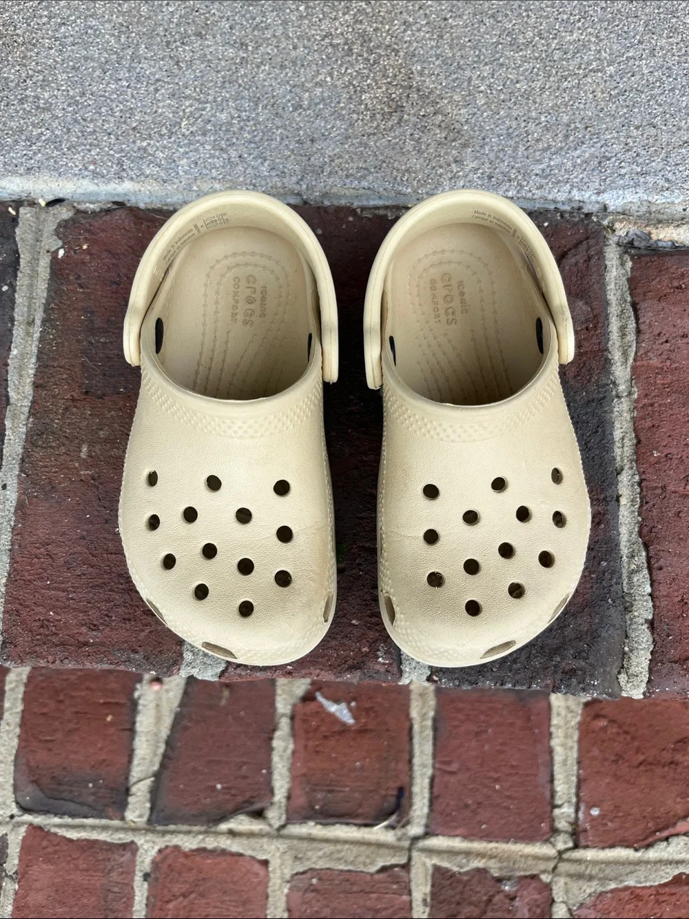 Kids’ CROCS Classic Clog in Light Beige